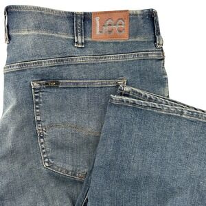 Lee‎ Maverick Relaxed Straight Fit Extreme Motion MVP Men Jeans 50x30 Blue NEW